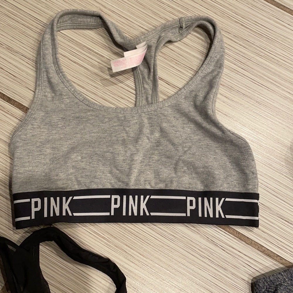Pink sports bra